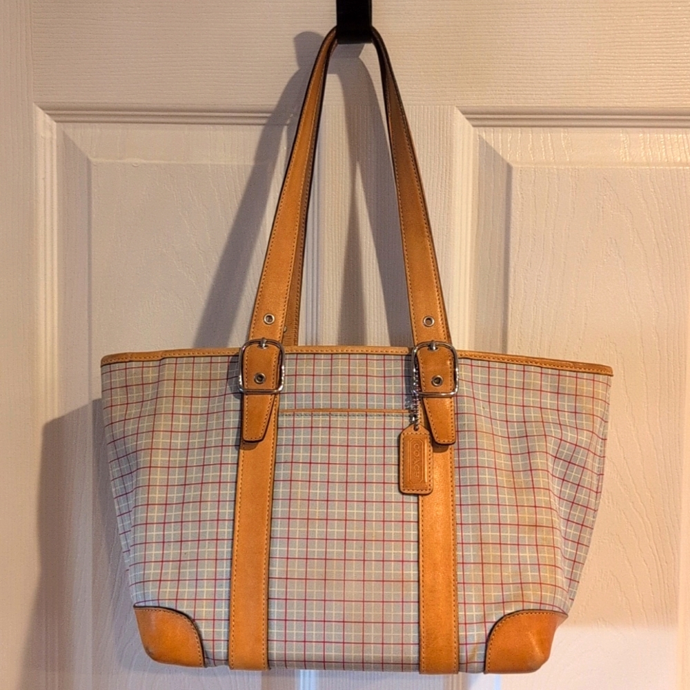 Vintage Coach Plaid Purse